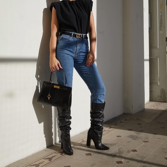 zara blue collection boots